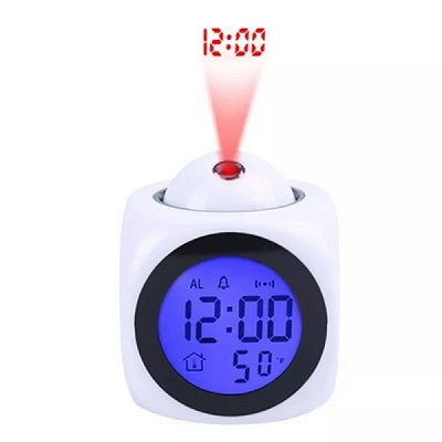 Reloj De Proyeccion Con Alarma Blanco