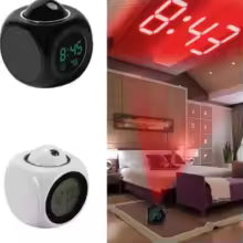 Reloj De Proyeccion Con Alarma Blanco